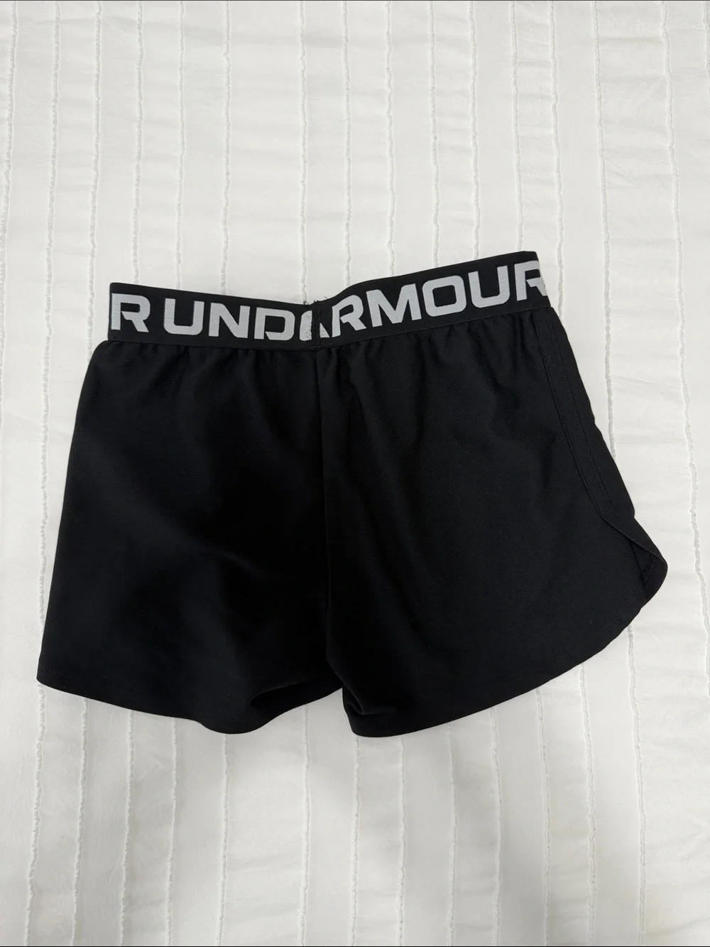 Under Armour Black kids Athletic Shorts with Logo Waistband